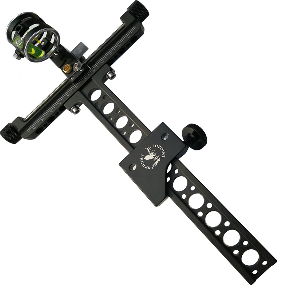 Compound Bow Sight Single Pin 4X Lens 0.059" Micro Adjust Archery Hunting Shoot