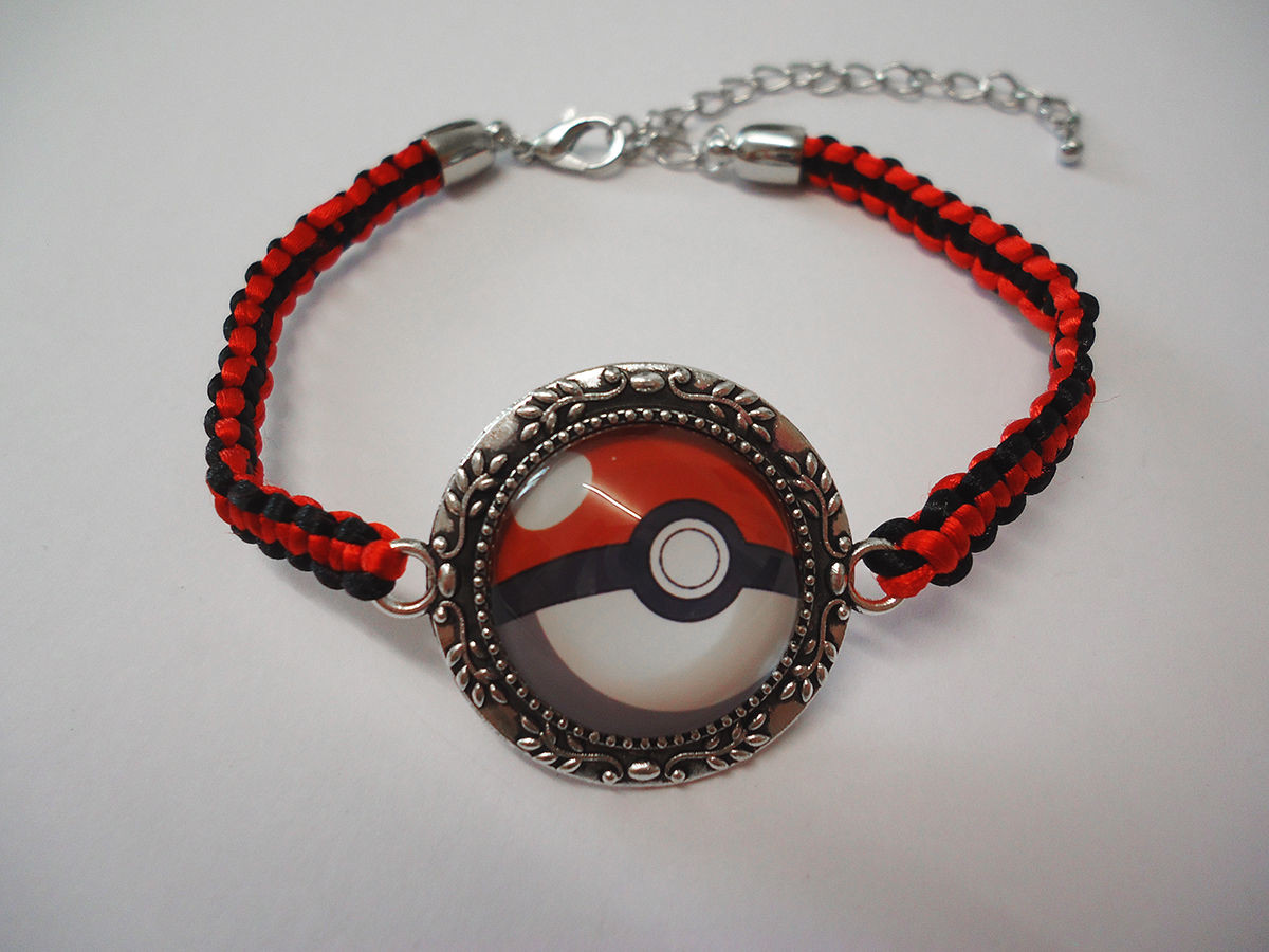 Pokemon Pokeball Inspired Braided Bracelet