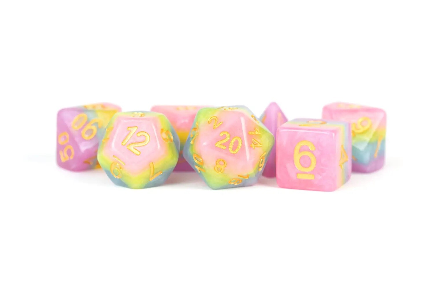 16mm Resin Polyhedral Set | Pastel Fairy