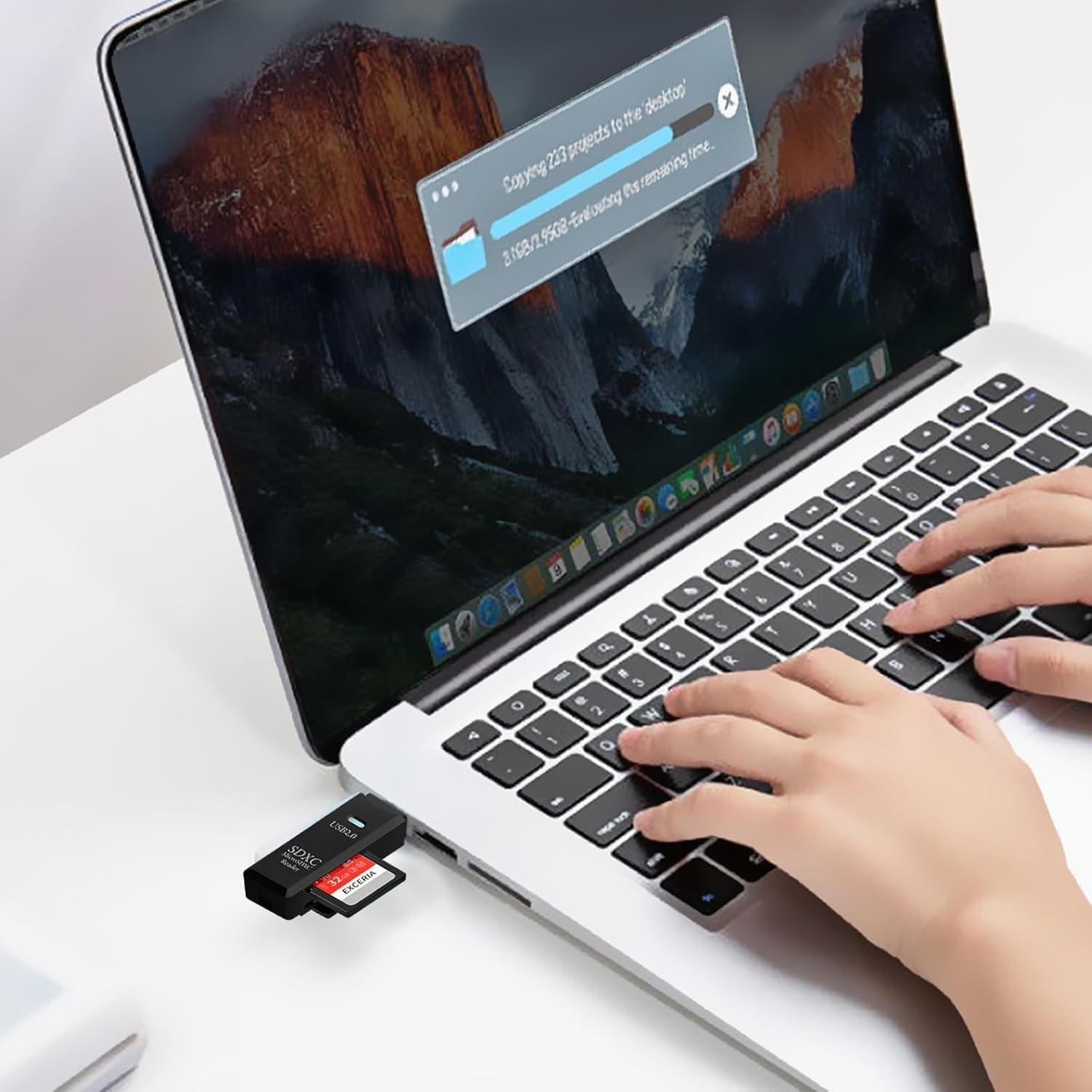 Compact 3-Pack USB Card Reader with Dual Slots for SD & Micro SD Transfer