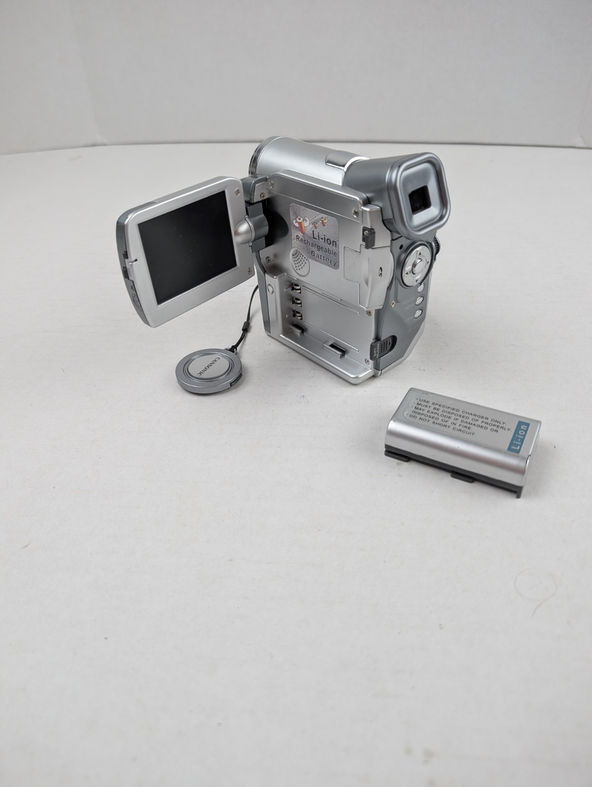 Cansonic DVX-801 Digital Camcorder Video Camera w Battery Untested Silver
