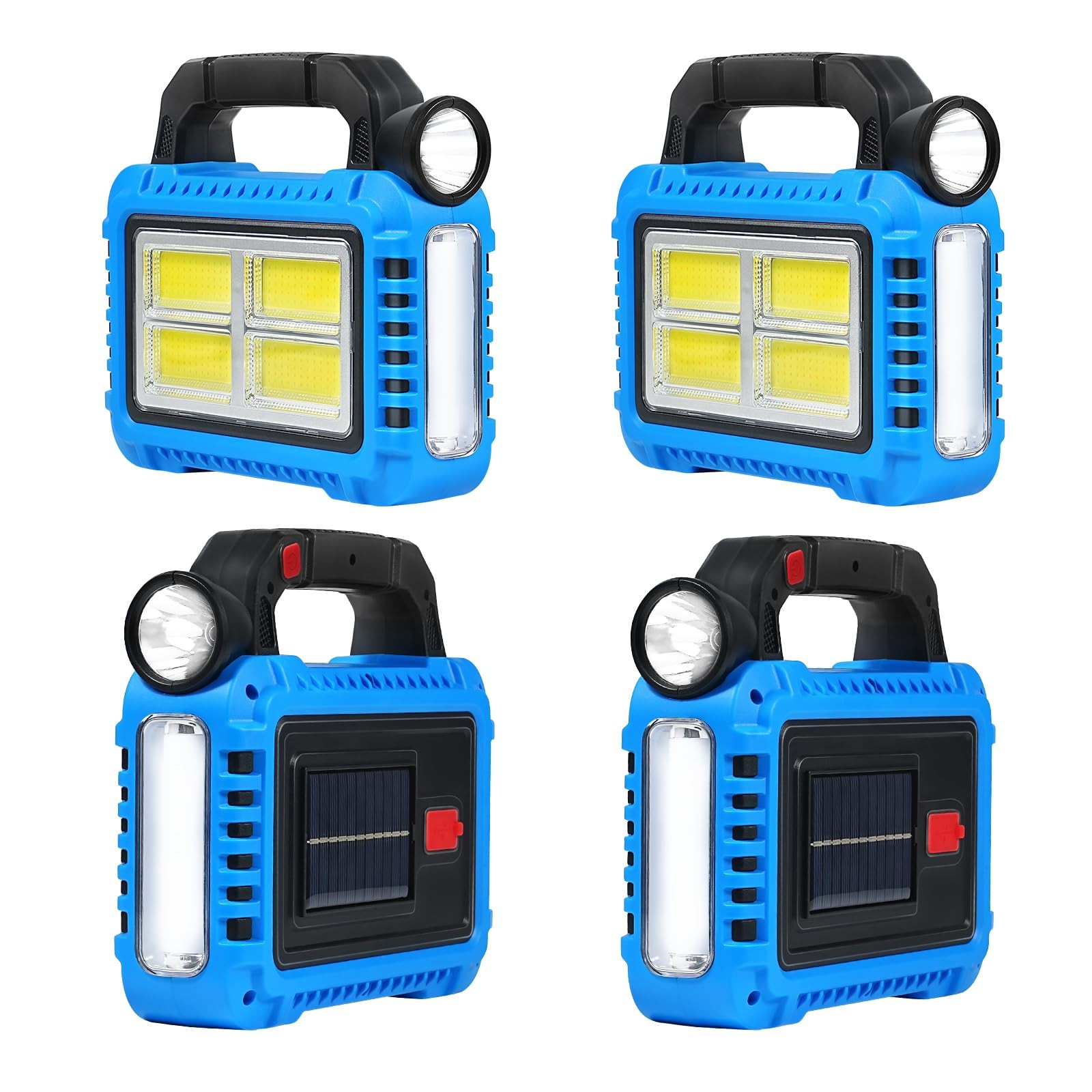 4 Pack Solar Lantern, LED Flashlight for Power Outages, Portable Camping Esse...