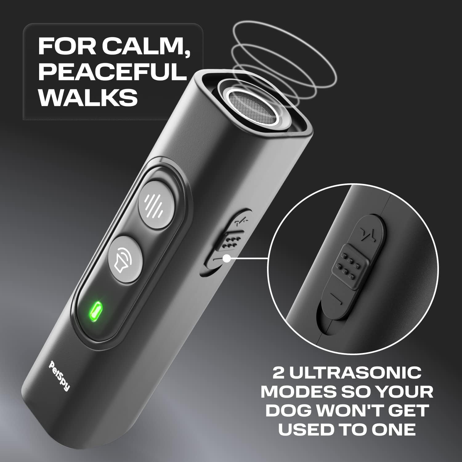 PetSpy N10 Ultrasonic Dog Bark Deterrent 2 Frequency Modes Barking Control De...