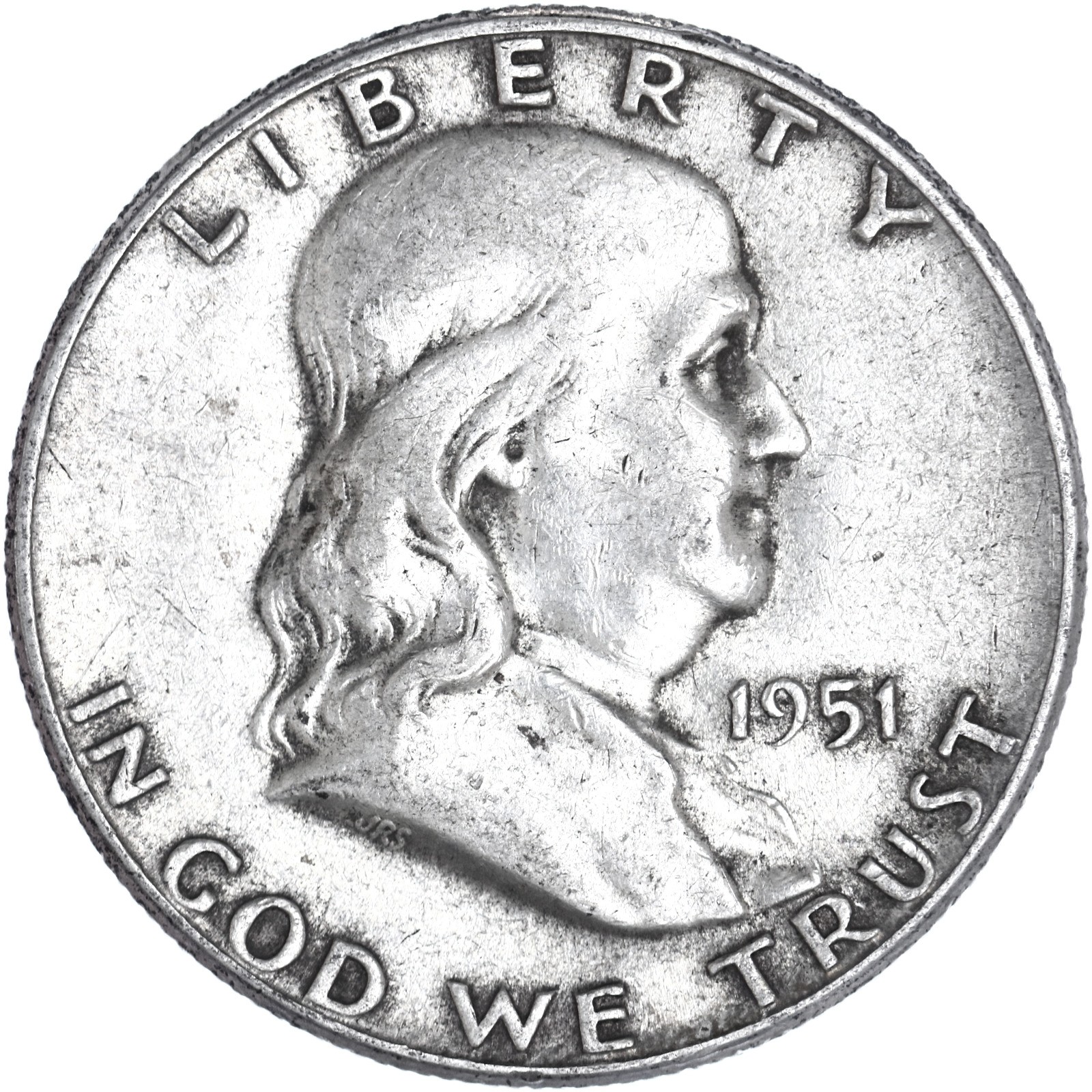 1951 (P) Franklin Half Dollar Very Fine 90% Silver