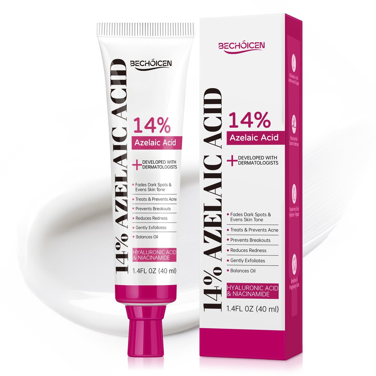 14% Azelaic Acid Acne Cream with Niacinamide & Centella,Azelaic Acid Facial S...
