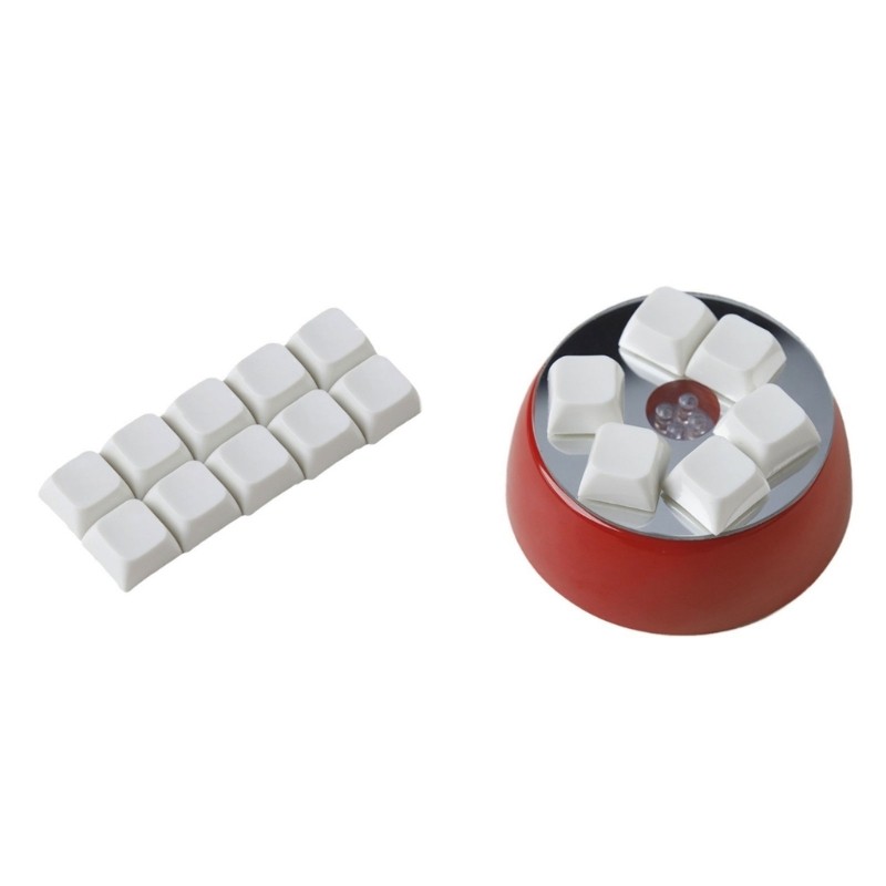 10PCS Original Full Resin Keycaps Smooth Surfaces Reflective Keycap Set