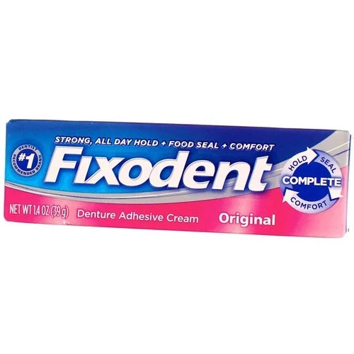 3 Pack Fixodent Complete Denture Adhesive Cream Original Formula 1.4 oz