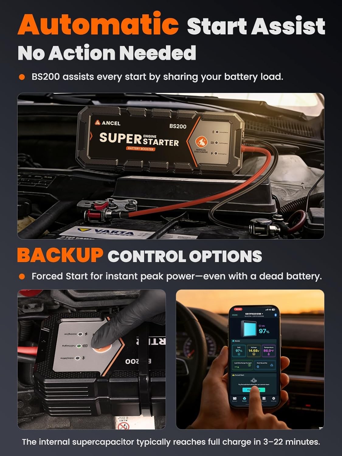 ANCEL BS200 Super Starter - Permanent Connected Starting System