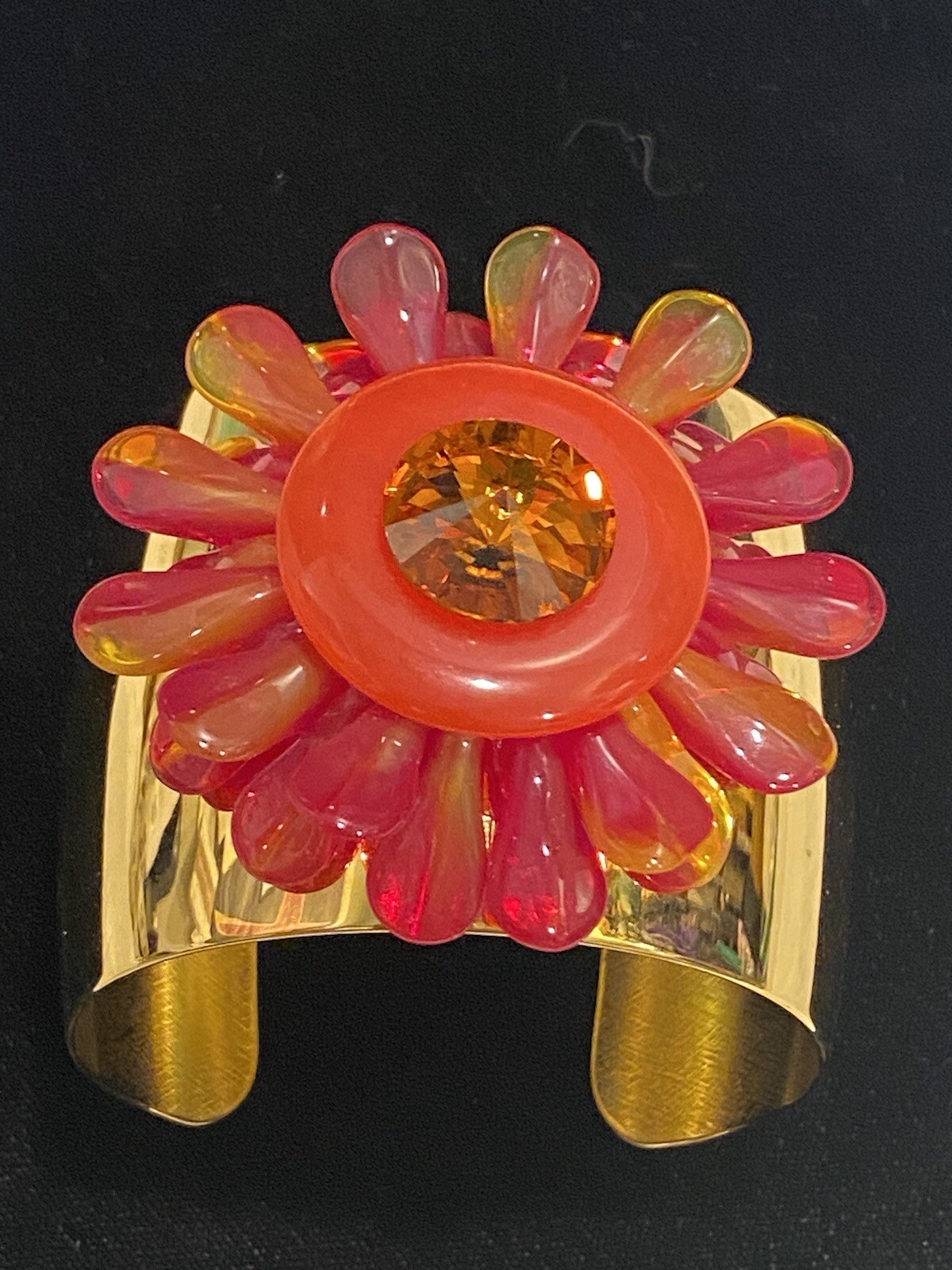 Artisan Beaded Cuff Bracelet with Glass Beads
