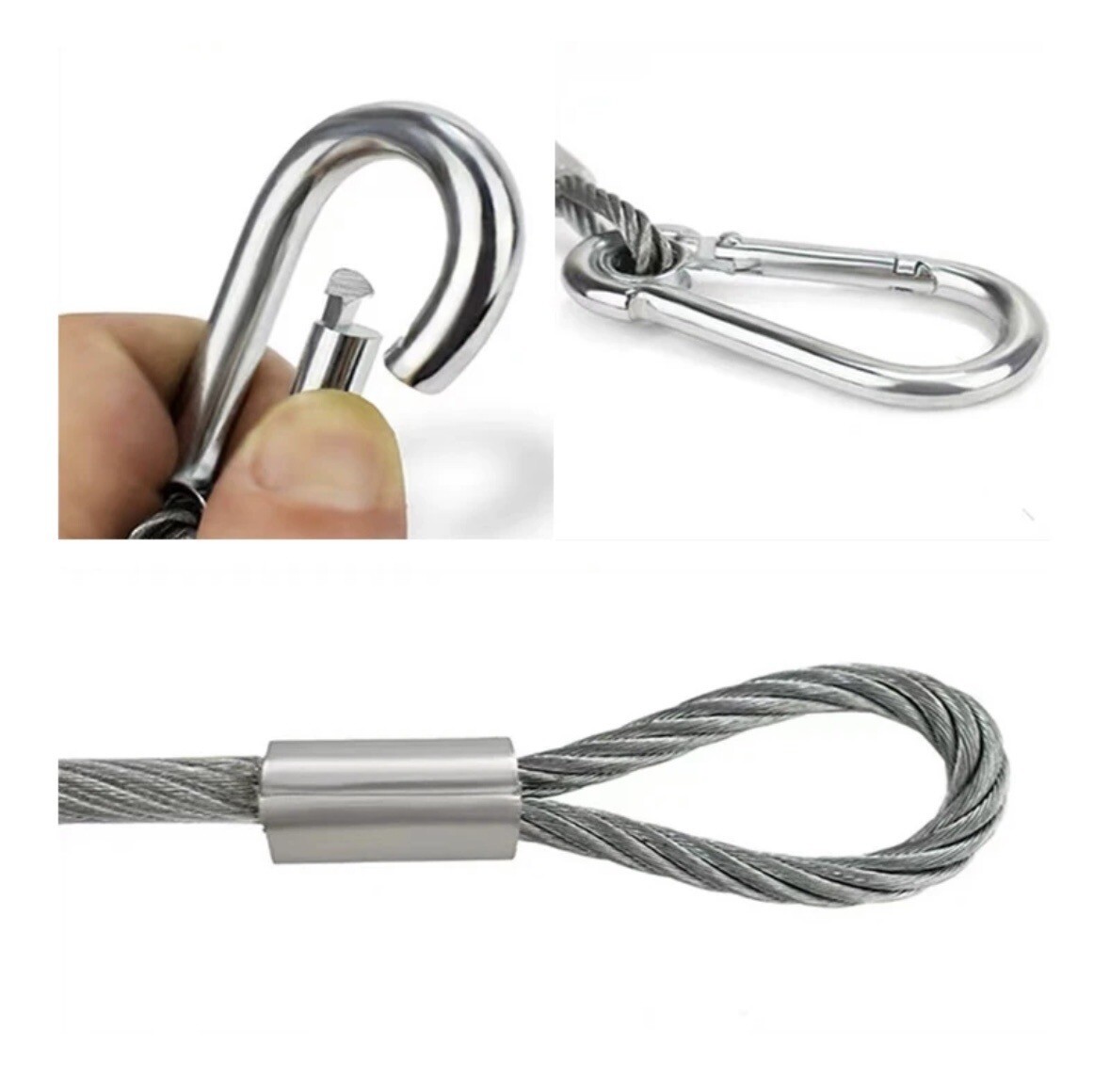 25Pack Stage Light Safety Cables 47”, Stainless Steel Security Cable.Multi Use