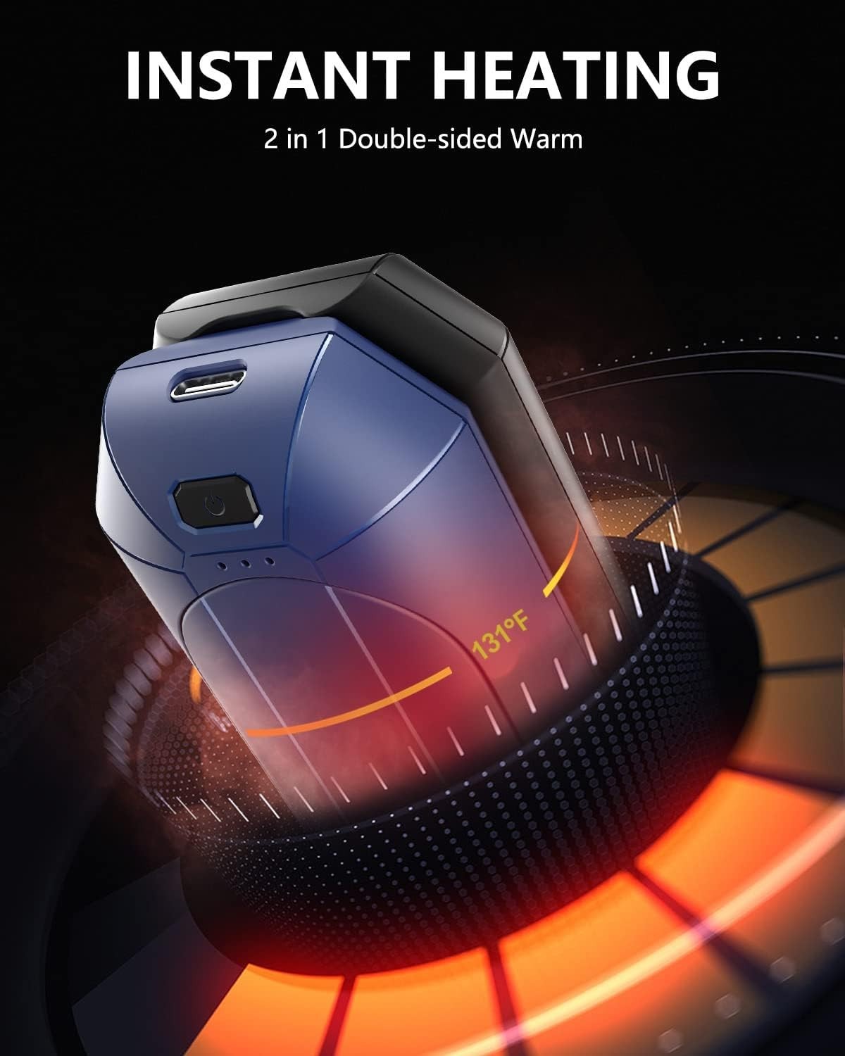 Ergonomic Hand Warmers - 2 Pack Rechargeable, Keeps You Warm During Outdoor Fun