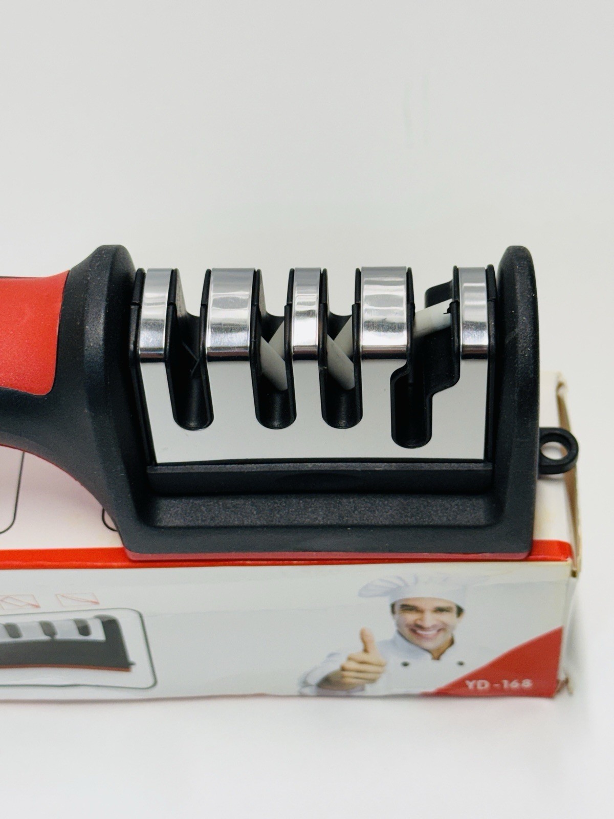 Kitchen Knife Sharpener 3 Stage Manual Tungsten Steel Sharpening Tool Handheld