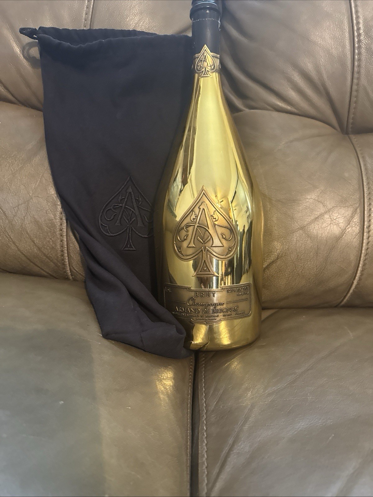 1 Empty Ace Of Spade MAGNUM Bottle, Gold1.5lt
