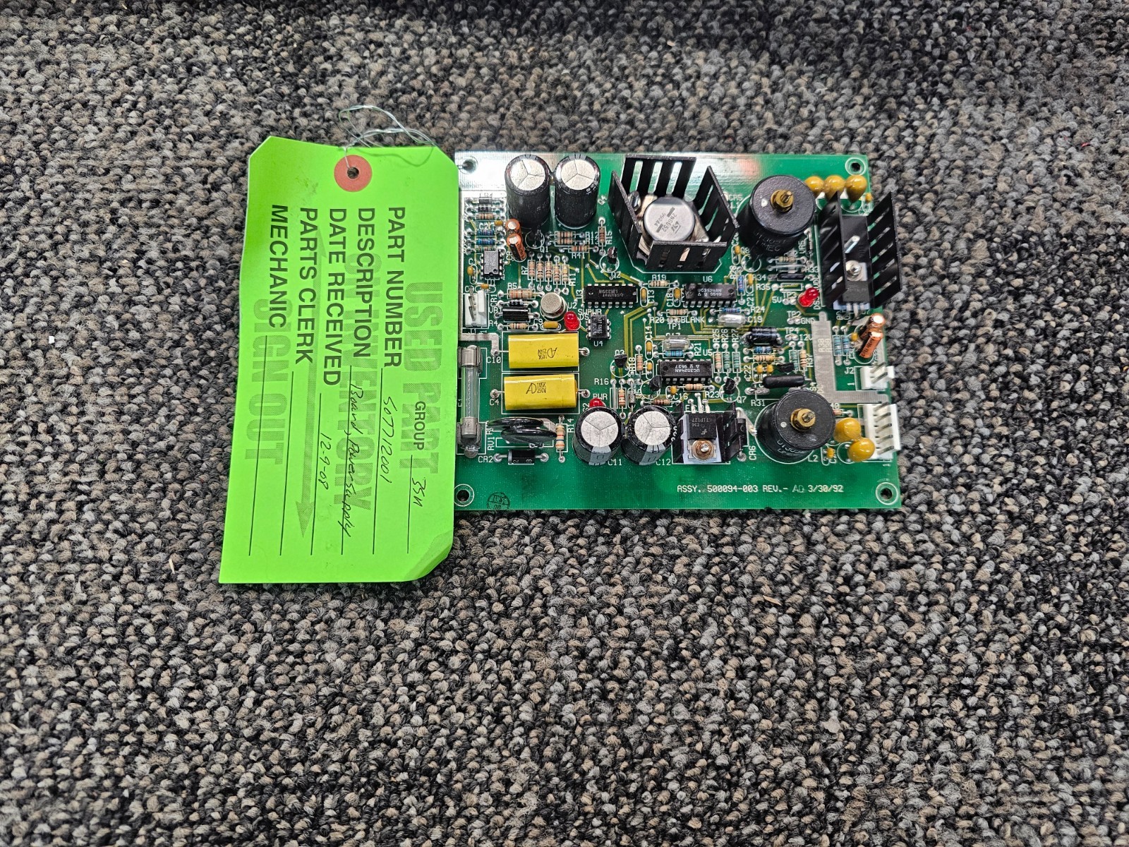 500094-003 Head Sign Power Supply Processor Circuit Board