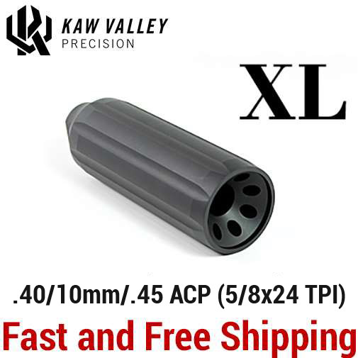 Kaw Valley Precision XL Extra Long .40/10mm/45 ACP Linear Compensator 5/8x24 TPI