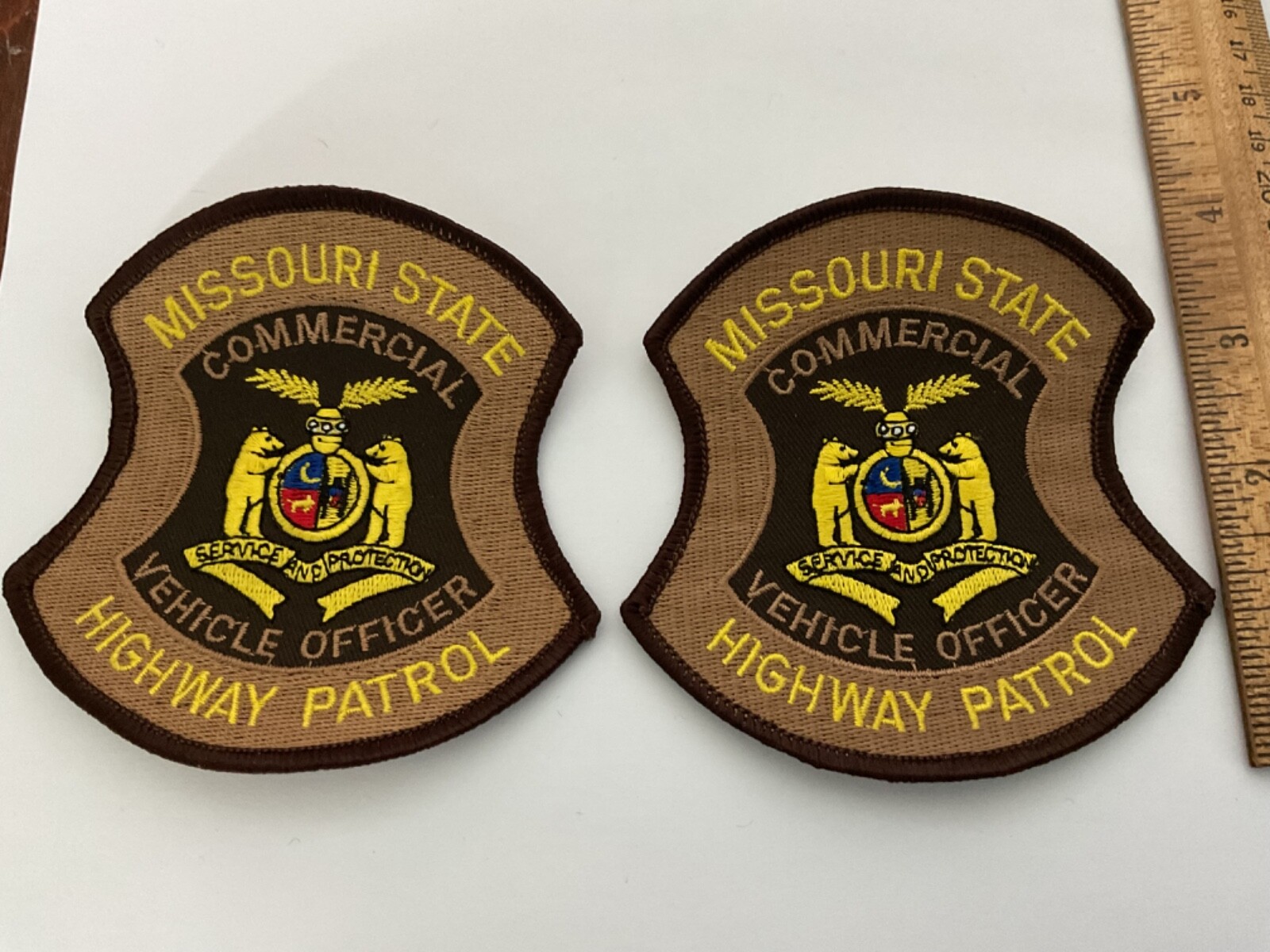 Missouri State Highway Patrol Commercial Vehicle collectable Patch Set 2 pieces