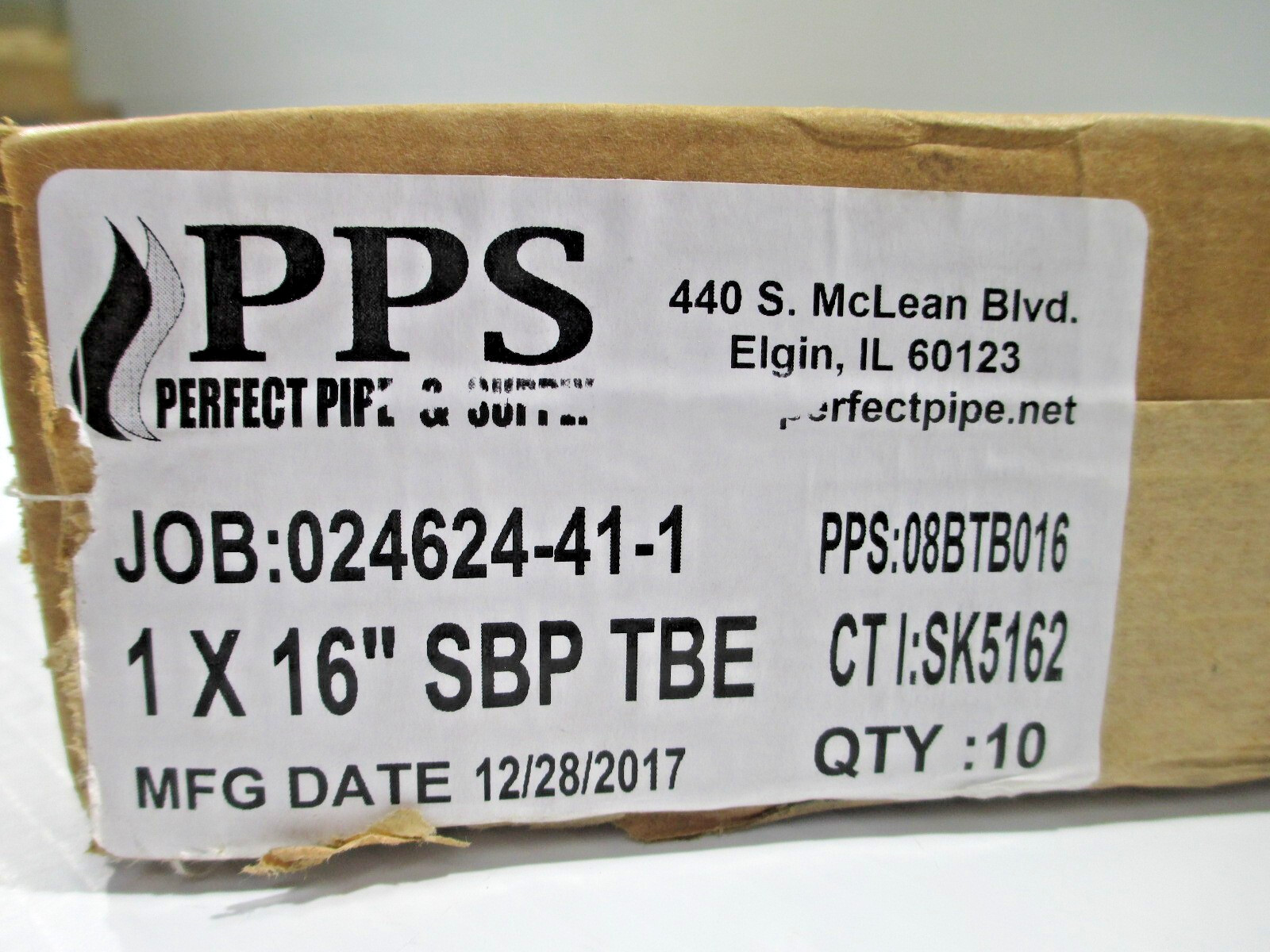 1" x 16"  STANDARD BLACK NIPPLE ( 10 pcs PER BOX ) SBP TBE A53 GAS PLUMBING HEAT