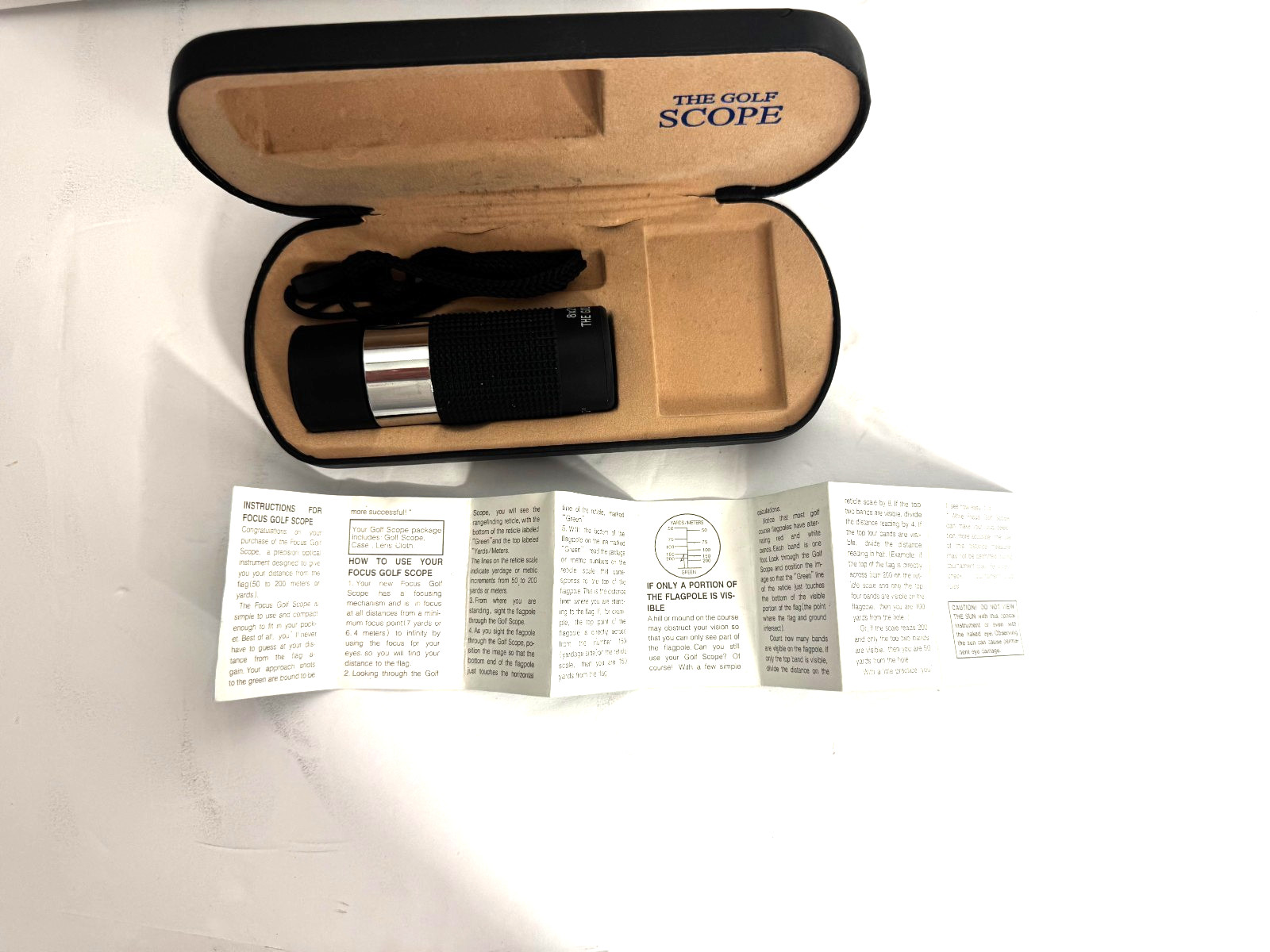 The Golf Scope 8 X 21 Rangefinder In Case With Instructions