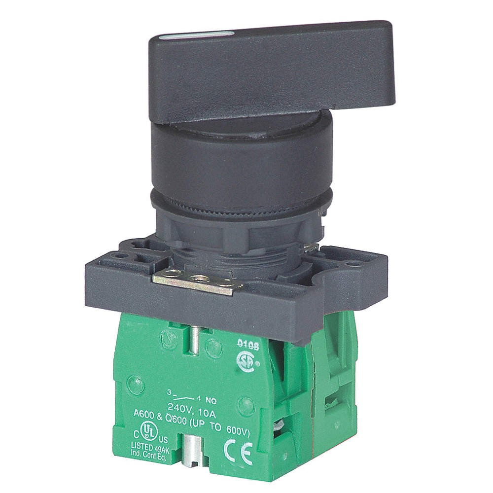 DAYTON 30G262 Selector Switch, Non-Illum, 3 Pos, 22 mm 30G262