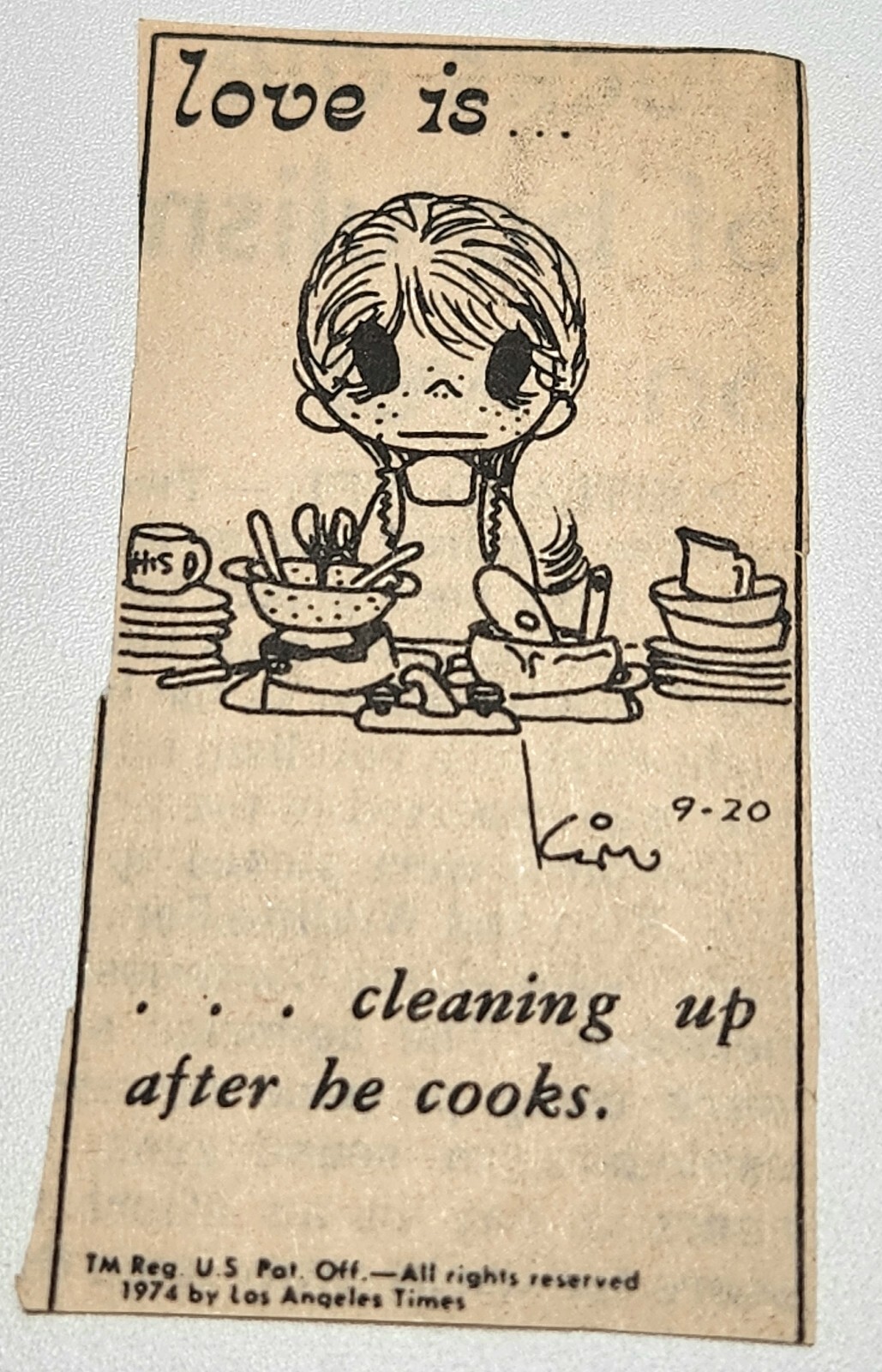 LOVE IS ... Vintage. Comics from the 70s. Cut-Outs