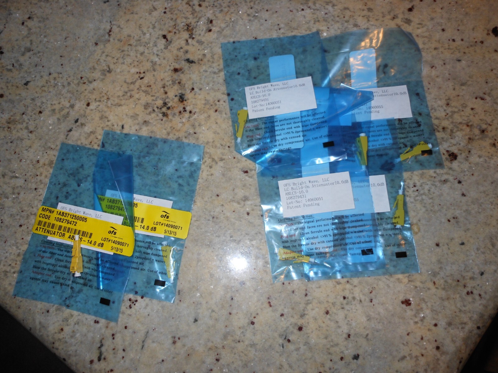 (5) 10.0dB, (2) 14.0dB, LC Build-On Attenuators OFS
