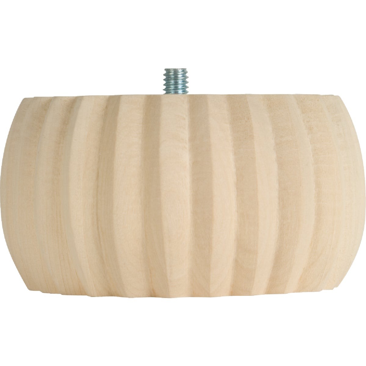 Waddell 2 In. x 4 In. Reeded Hardwood Bun Foot 2747 Waddell 2747 4 In.