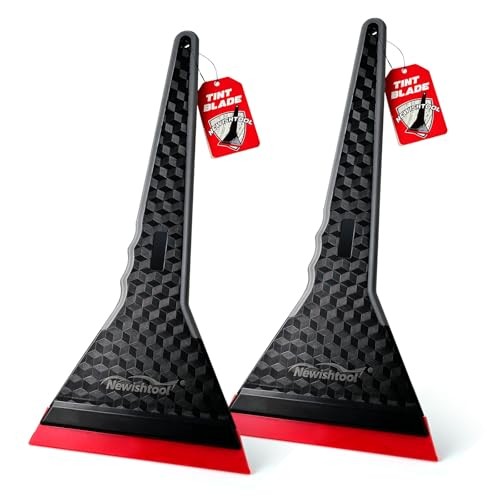 NEWSHTOOL Professional Window Tint Squeegee, 2 PCS Long Handle PPF Squeegee