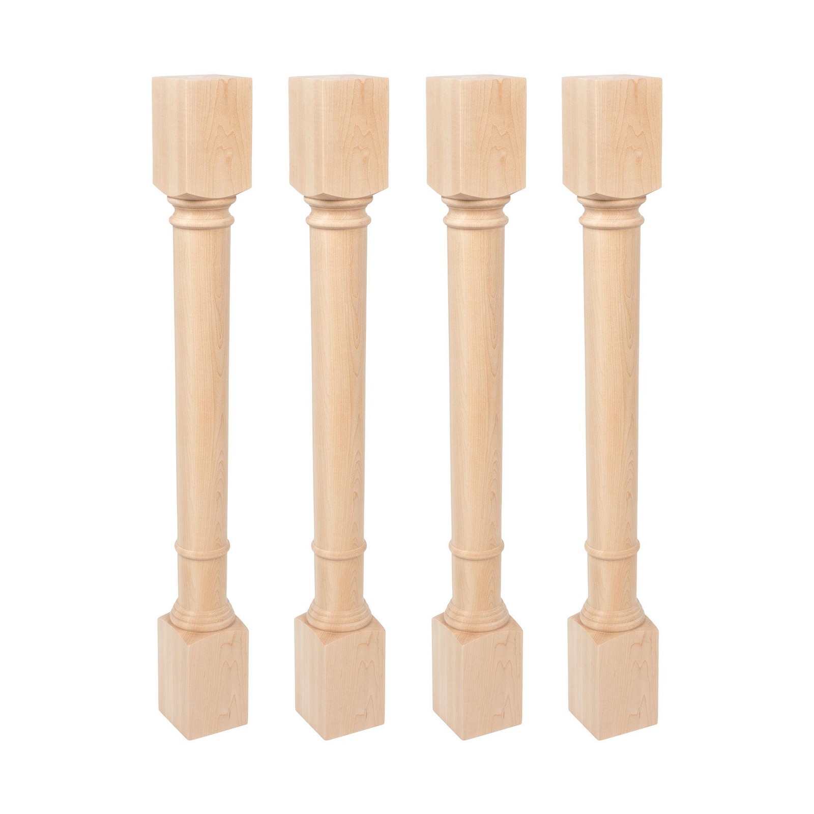 Outwater 35-1/4" H x 3-3/4" W Maple Round Island Leg (4 Pack)