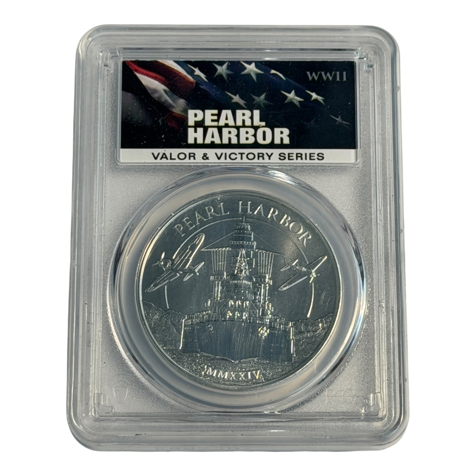 2024 $1 Cook Islands Pearl Harbor 1 oz Silver PCGS MS70 First Day Issue 15A/B
