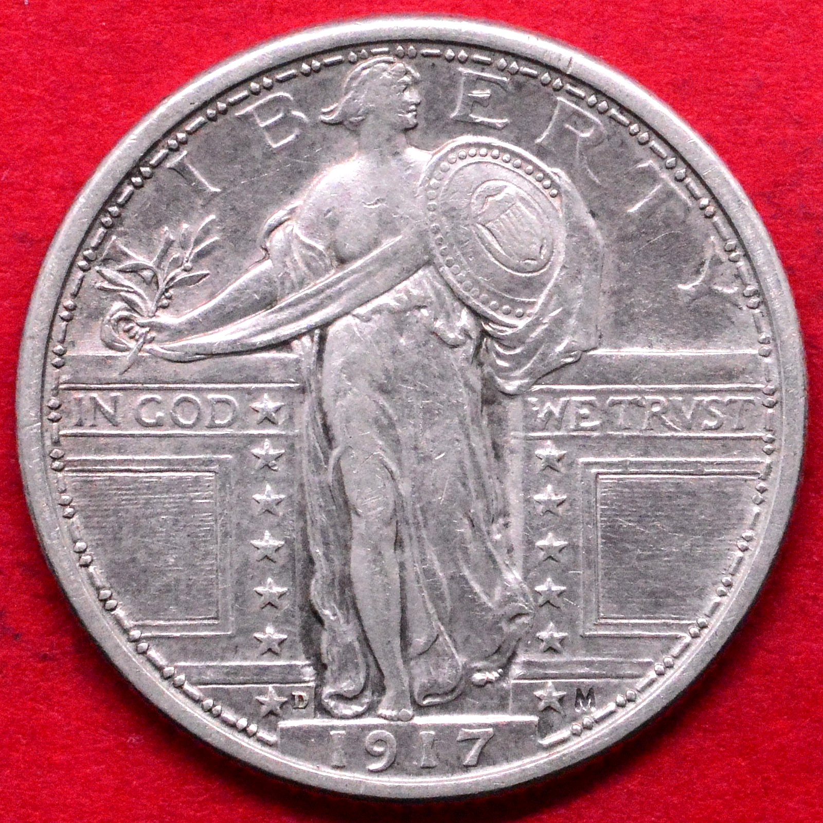 1917-D TYPE 1 STANDING LIBERTY QUARTER