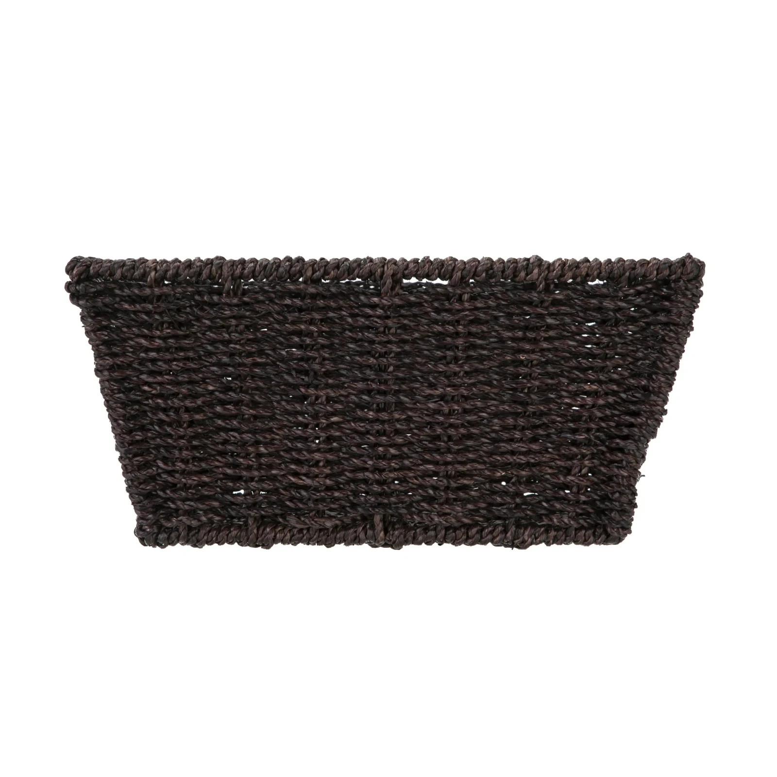 Homezone Espresso Handwoven Seagrass Basket, Rectangle