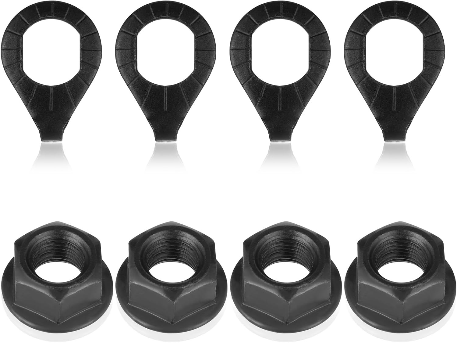 Bicycle Hub 3/8 Inch Black Flange Shaft Nut Kits, Bicycle Hub Flanged Axle Nut