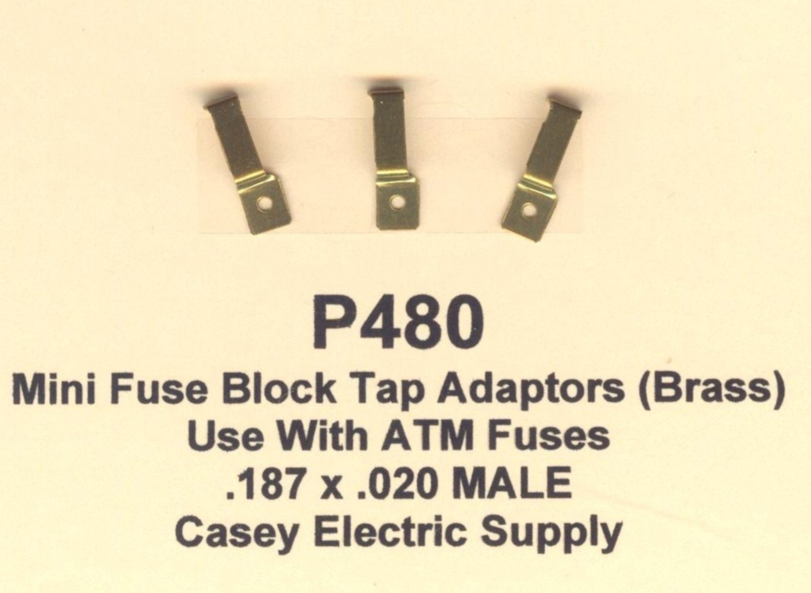 25 Brass MINI Fuse Block Tap Adapter .187 x .020 MALE Automotive ATM Fuses USA