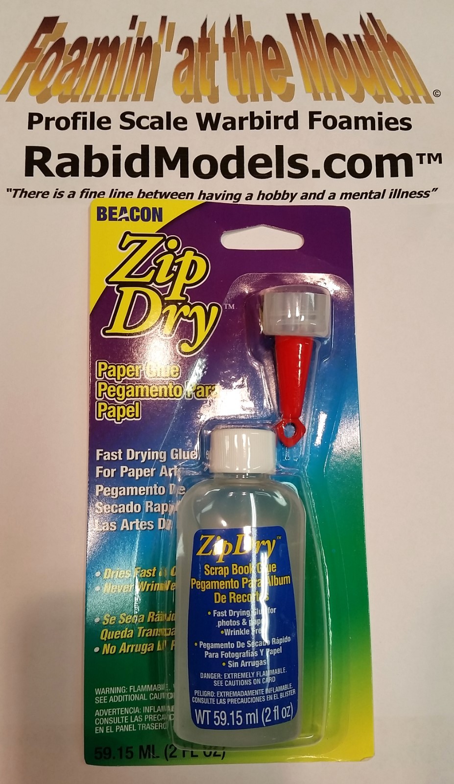 ZIP-DRY SCRAPBOOKING GLUE - won't wrinkle paper!  Big 2oz bottle - FREE SHIPPING