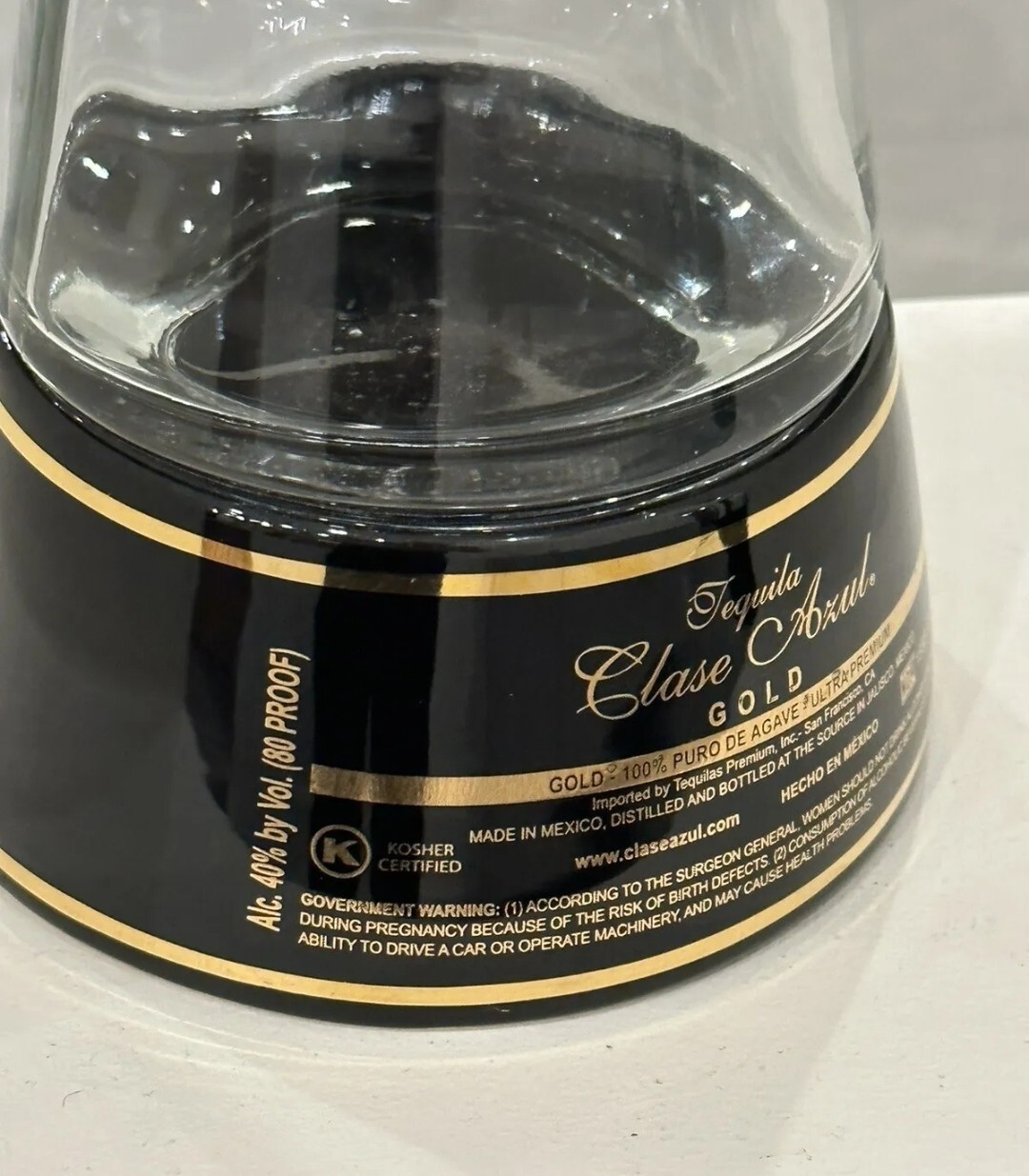 2 Empty Clase Azul Gold Empty Bottle 750 ML