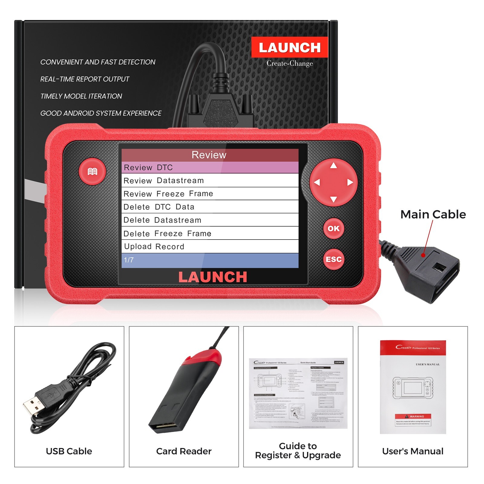 2026 LAUNCH CRP123 OBD2 Scanner ABS SRS Code Reader Engine Car Diagnostic Tool