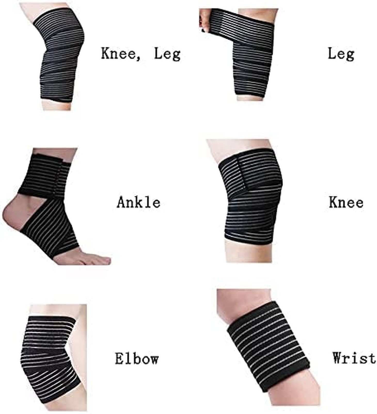 Elastic Lower Leg Calf Compression Support Bandage Sleeve Wrap for Women and ...