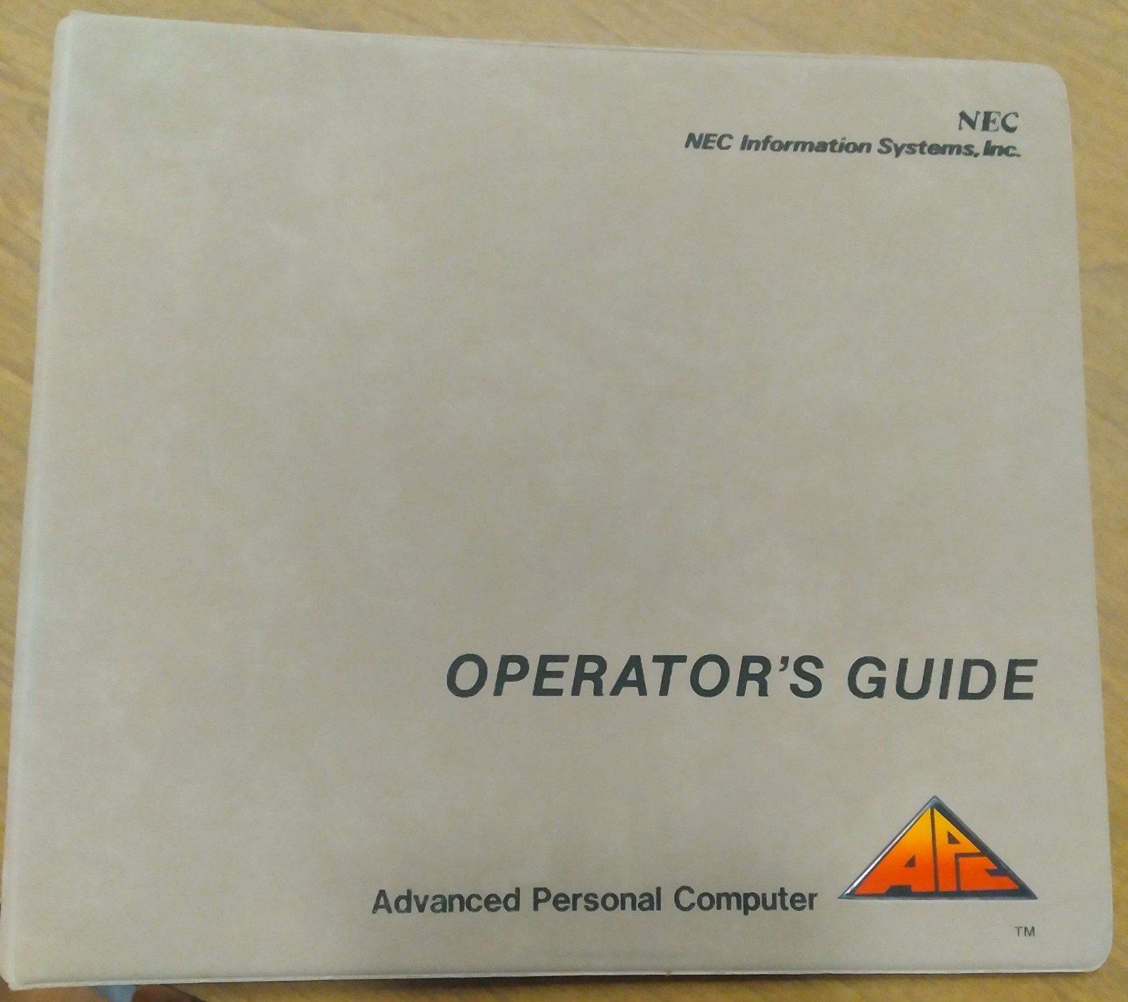 NEC APC SYSTEM REFERENCE AND OPERATORS GUIDES (SHRINK-WRAPPED PAGES)
