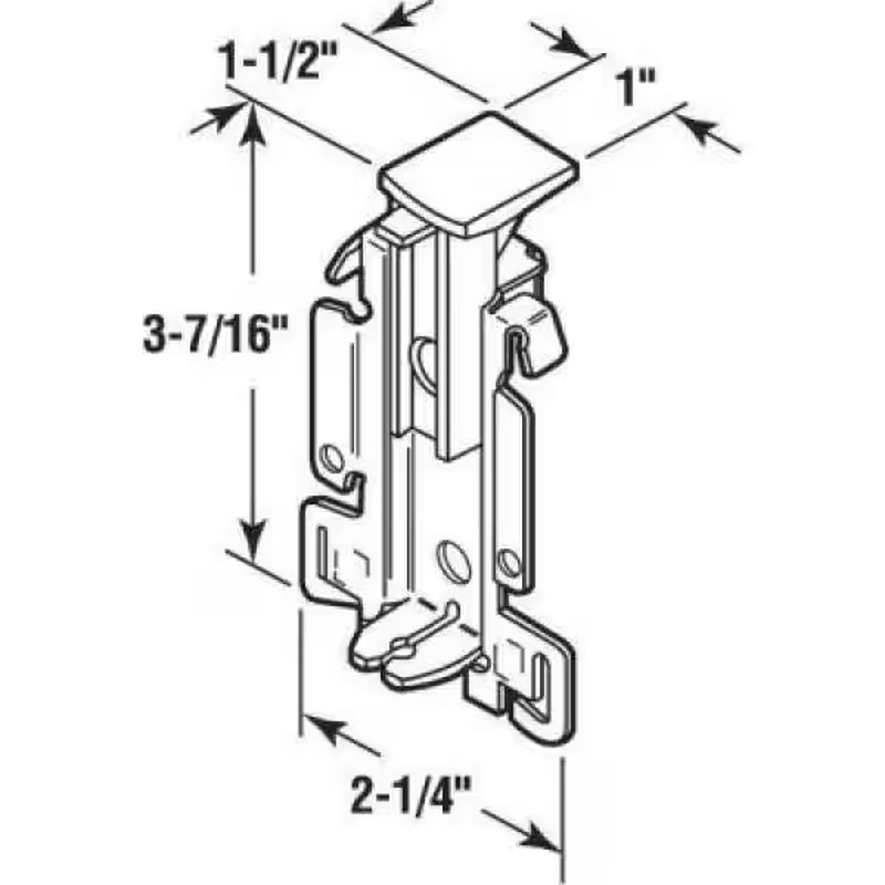 Plastic Top Guide Sliding Mirror Door Assembly, Acme (2-Pack)
