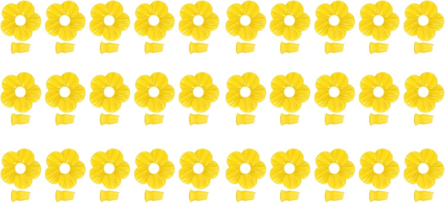 30 Sets Hummingbird Feeders Replacement Flowers Bird Accessories yellow