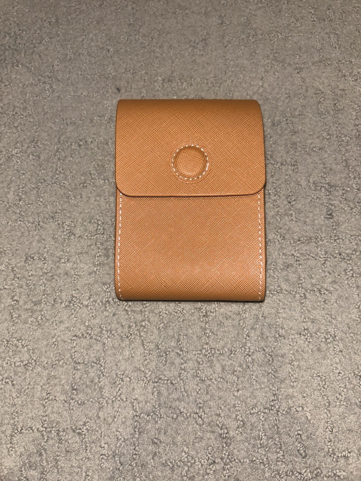 American Made Rangefinder Carry Case w/ Carabiner Clip Brown & Blue Leather