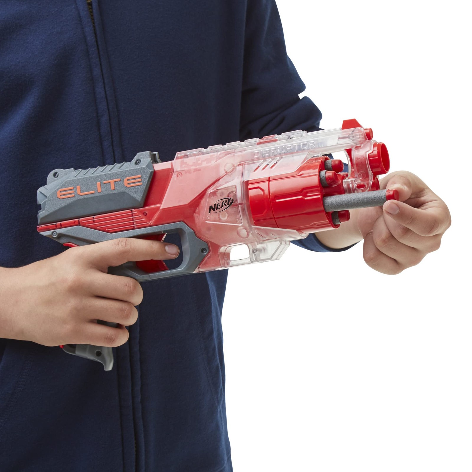 Nerf Elite - Drum Slam Fire Translucent Red Retailer Exclusive