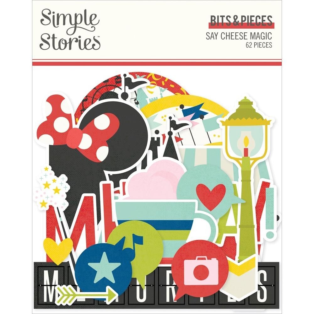 SS Bits Pieces DieCuts Say Cheese Magic Disney Castle Rides Mouse Ears Food