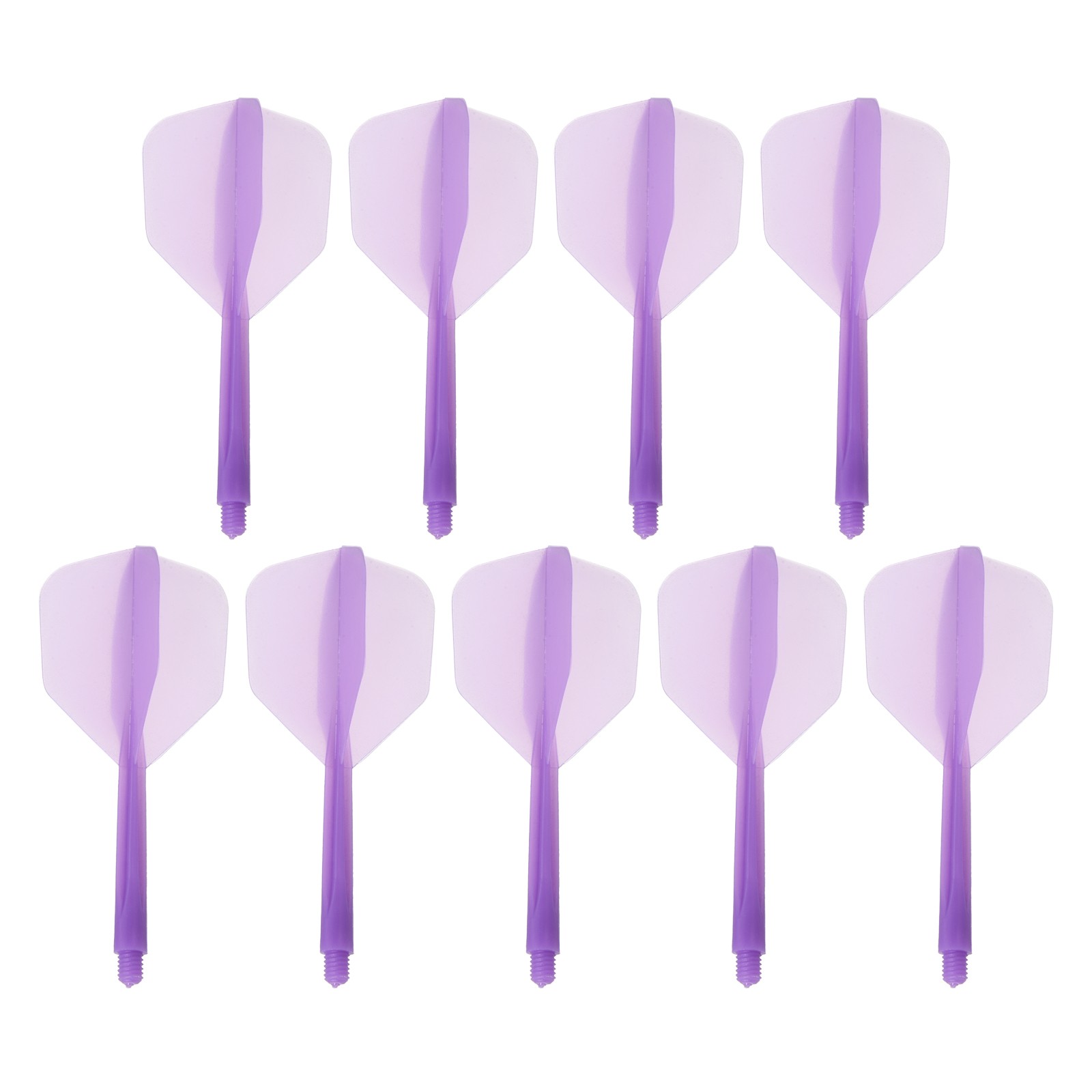 9 Pack Integrated Dart Shaft Flights Durable Dart Flight Purple