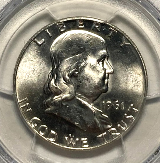1961-D Franklin Half Dollar PCGS MS63 - Bright White - Awesome Luster!