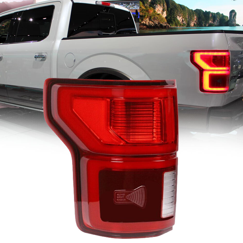 LED Left Driver Tail Light For 2018-2020 Ford F150 W/Blind Spot Brake Rear Lamp