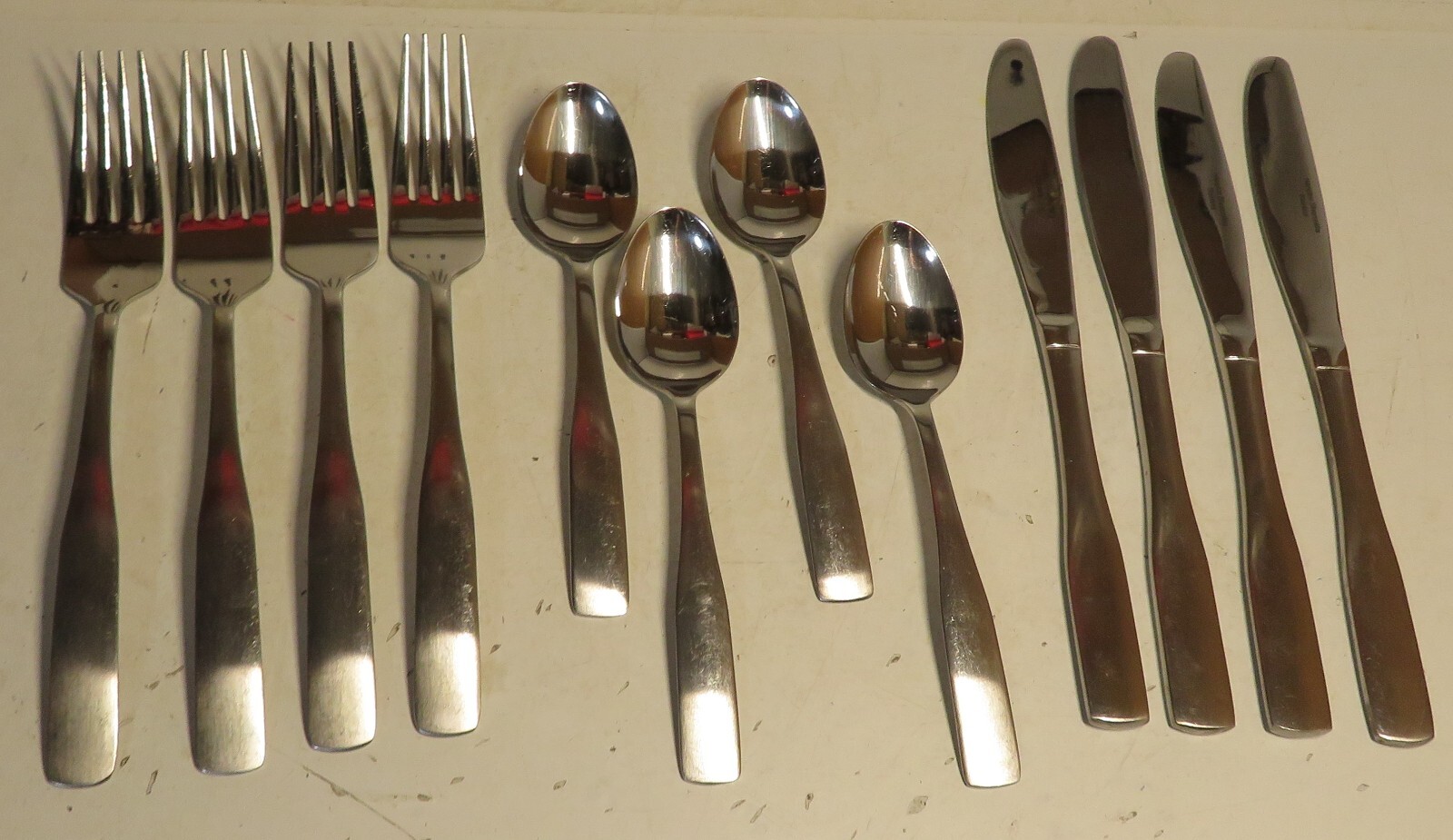 Hampton Silversmiths Fork Spoon Knife Lot HSV127 Stainless Steel Flatware Glossy