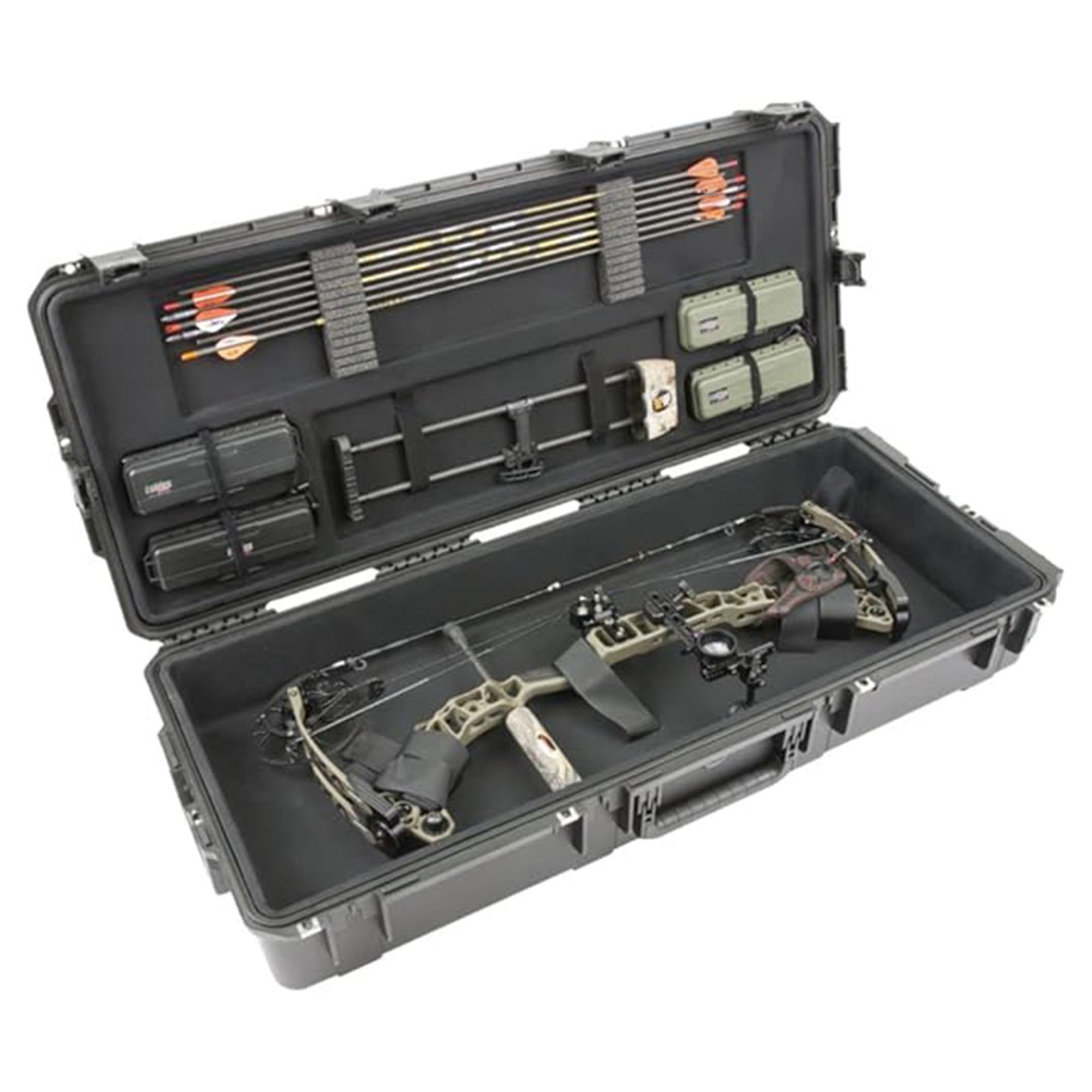 SKB Hard Large Plush Storage Case Archery Bow Parallel Limb iSeries REV2, Black