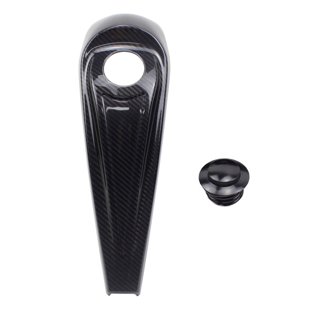 Carbon Fiber Dash Fuel Tank Cap Cover for Harley Street Glide Road Glide FLHT