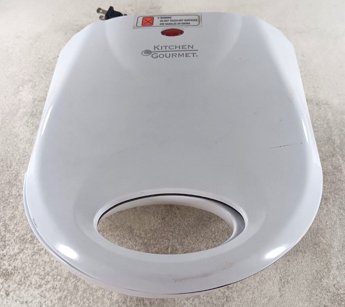 Hot Sandwich Pocket Maker White Elec 10X10" Kitchen Gourmet